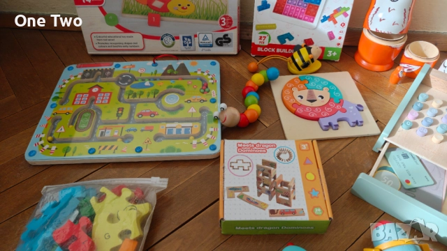 Запазени дървени образователни играчки за деца (2-3 г.) – Монтесори, снимка 6 - Образователни игри - 52532671