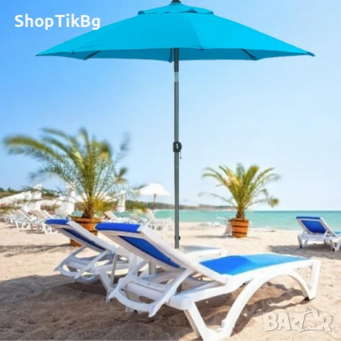 Градински чадър Muhler U5060 – Елегантна защита от слънцето във вашата градина, снимка 2 - Градински мебели, декорация  - 50497545