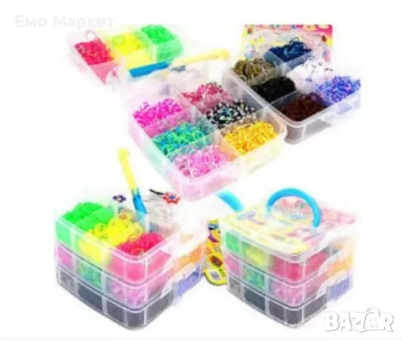 Пластмасов куфар с ластички, 4500 бр в комплекта, снимка 2 - Други стоки за дома - 49079411