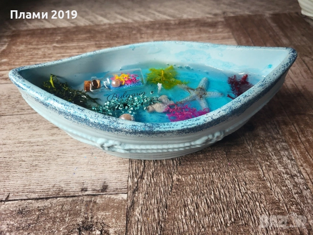 Ръчно изработена керамика с ароматна свещ със соев восък и гел восък 