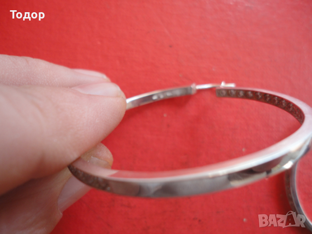 Дизайнерски сребърни обеци обици с камъни 925, снимка 5 - Обеци - 44761832