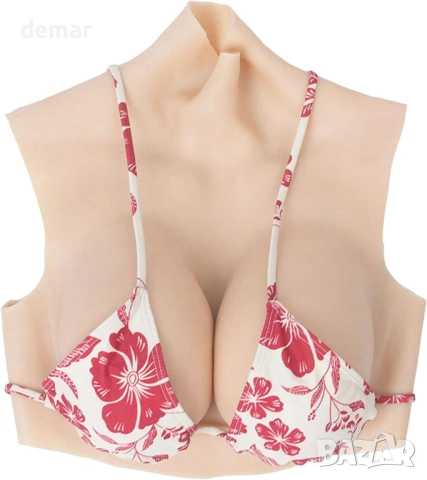 YAPOKCDS силиконови гърди, С-чашка, цвят слонова кост