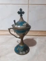 Старо бронзово кандило тамянник с емайл, снимка 2