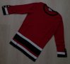 Червена блуза тънко фино памучно плетиво със 7/8 ръкав, снимка 1 - Блузи с дълъг ръкав и пуловери - 34772326