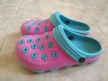 Розово сини детски чехли тип Crocs