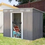 Метална градинска къща за инструменти с вентилация и заключване, снимка 12