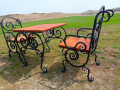 Градински пейки, маси и столове от ковано желязо. Ръчна изработка. Различни размери, снимка 6