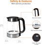 Електрическа Кана за вода Amazon Basics - Elektrischer Wasserkocher aus Glas, 1,7 l, 2200 W, снимка 5