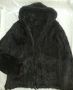 естествена НОРКА плетено яке с качулка - М, снимка 3