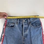 Дънки Levi's 501 странично лого висока талия  Big E размер 26, дължина до глезена., снимка 6