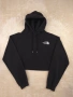 The North Face cropped худи дамско употребявано, размер S, черно, снимка 1