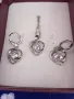 Сребърен комплект колие и обици, снимка 2