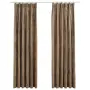 vidaXL Затъмняващи завеси с куки, 2 бр, кадифе, бежови, 140x225 см, снимка 1