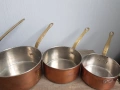 Комплект медни тигани с бронзови дръжки, снимка 4
