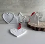 Молд коледни висулки звезда и сърце , снимка 2
