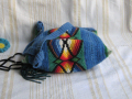 Чанта, ръчна изработка комбинация между плетиво на една кука и ръчна бродерия, снимка 4