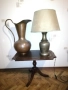 Ваза кана голяма изкована от мед. Настолна голяма бронзова лампа. , снимка 1