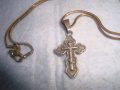 JERUSALEM СТАРО ПОСРЕБРЕНО или СРЕБЪРНО РАЗПЯТИЕ с ВЕРИЖКА ЙЕРУСАЛИМ КРЪСТ ПРАВОСЛАВЕН 26283, снимка 8