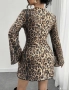 Дамска модерна рокля в леопардово, снимка 5