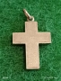 Сребърен кръст с текстурирана повърхност майсторска изработка 49377, снимка 2