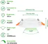 LED вградена таванна лампа Tofisr, 5W топло бяла светлина 2700K, комплект ОТ 30 БРОЯ, снимка 2