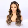 Кафява лейс фронт перука с руси кичури и дантела 13*4*1 LACE FRONT, снимка 5