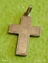Сребърен кръст с текстурирана повърхност майсторска изработка 49377, снимка 10