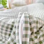 Комплект спално бельо Ruccit Green Gingham, 3 части, затваряне с цип, ъглови връзки, снимка 7