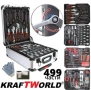 Куфар с Ръчни Инструменти KraFTWorld 499 части тресчотки, ключове, отвертки, снимка 2