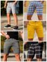 Мъжки вталени карирани ежедневни къси панталони голям размер, 5цвята - 023