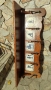Уникална масивна дъбова закачалка с рафт отгоре и порцеланови плочки , снимка 10