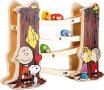 Дървена играчка Монтесори , Писта с топки  Charlie Brown, Snoopy & Co колички, снимка 4