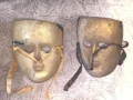 два броя стари метални маски, снимка 2