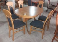 Комплект масивна разтегателна маса с 6 стола, снимка 2