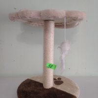 Драскалка за котка с втори етаж и висяща мишка, висока 36 см, снимка 4 - За котки - 42443575