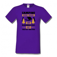 Мъжка тениска Camping Where Friends And Marshmallows Get Toastet Together,Къмпинг,Планина,Изненада,, снимка 8 - Тениски - 36348596