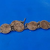 Сребърна гривна от сребърни монети, снимка 1 - Антикварни и старинни предмети - 41865064