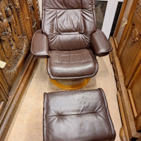 фотьойл, кресло от естествена кожа със зони за релакс , снимка 1 - Дивани и мека мебел - 44827211