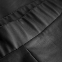 Черен панталон с ластик в талията имитиращ кожа, снимка 3 - Панталони - 39880070