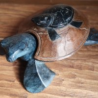 Дървена фигура пепелник костенурка , снимка 2 - Декорация за дома - 35777282