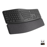 Клавиатура Безжична Logitech ERGO K860 US INTL 920-010108 Eргономична с мека подложка за китки, снимка 2 - Клавиатури и мишки - 42043385