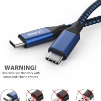 NIMASO USB C към USB C кабел за бързо зареждане 60 W, 30 см, снимка 1 - USB кабели - 42591510