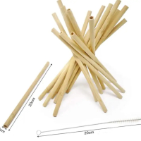 Бамбукови сламки за многократна употреба, снимка 2 - Аксесоари за кухня - 44729738