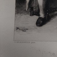 Френска литография от 19-ти век , снимка 3 - Картини - 40635097