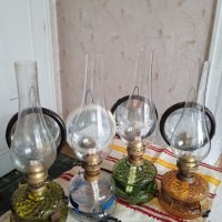 Стари газени лампи - номер 8, 4 броя, снимка 1 - Декорация за дома - 41911926