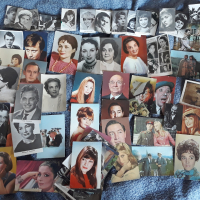 Пощенски картички със съветски кино актьори. 1960-80. 86 бр., снимка 1 - Други ценни предмети - 44780421