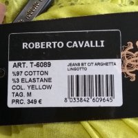 ROBERTO CAVALLI дамска блуза, цвят лимонено жълто, снимка 2 - Тениски - 35930667