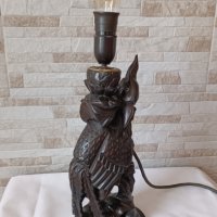 Стара дървена лампа - птица - дърворезба - Антика  , снимка 6 - Антикварни и старинни предмети - 42460360