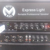 Mac Mah - Express Light професионална мобилна тонколона с 2 нови акумулатора и MP3 плеер, снимка 4 - Тонколони - 44461622