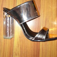 Дамски златисти сандали и дънкови ботички, снимка 3 - Сандали - 33979702